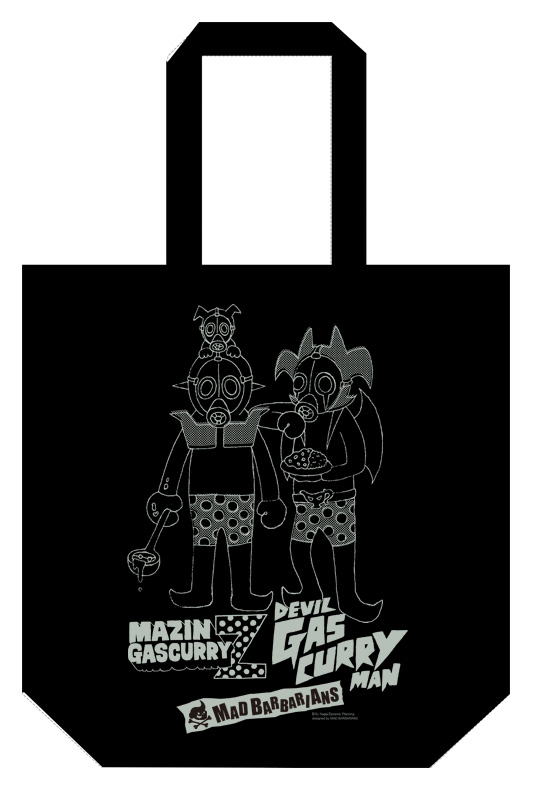 DZ40：トートバッグ「MAZIN GASCURRY Z & DEVIL GASCURRY MAN ON THE BEACH トートバッグ」マッドバーバリアンズデザイン 2300円